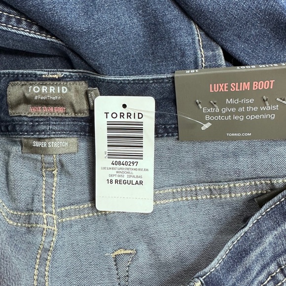 Torrid Luxe Slim Boot Super Stretch Mid-Rise Jean NWT [M19] - Picture 9 of 11